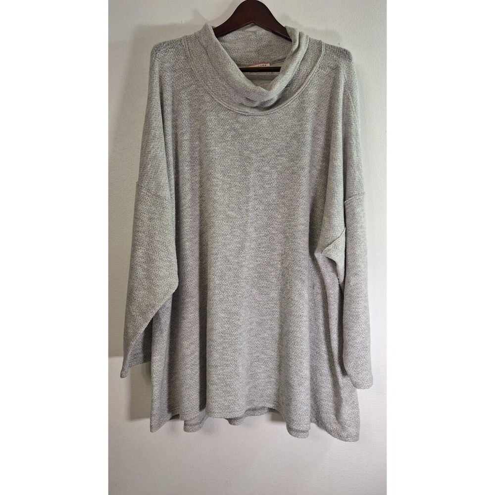ANDREE BY UNIT Soft Cozy Turtleneck Tunic Top Women Plus Size 3x Lagen Look Cozy